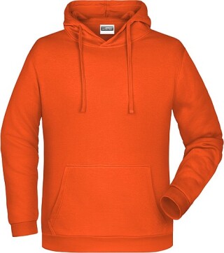 Pánská mikina s kapucí James Nicholson sweat hoodie men, oranžová, vel. 3XL