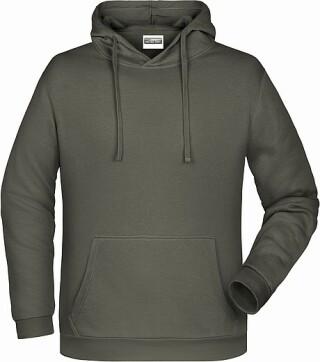 Pánská mikina s kapucí James Nicholson sweat hoodie men, šedá, vel. L