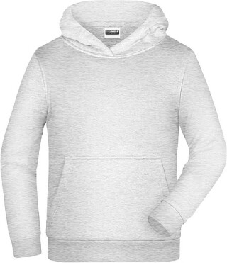 Pánská mikina s kapucí James Nicholson sweat hoodie men, sv. šedý melír, vel. L
