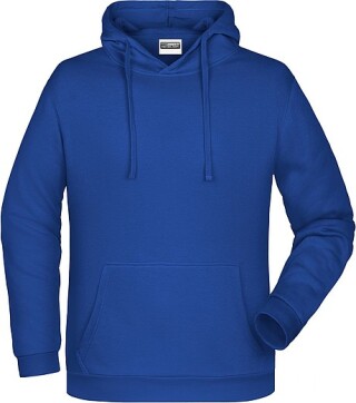 Pánská mikina s kapucí James Nicholson sweat hoodie men, tmavá královská modrá, vel. M