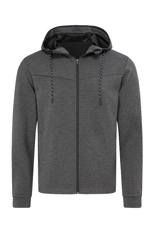 Pánská mikina STEDMAN RECYCLED SCUBA JACKET MEN, antracitový melír, S