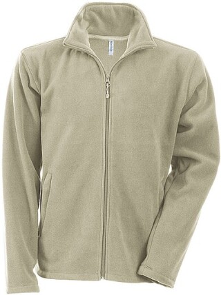 Pánská mikrofleecová mikina Kariban fleece jacket men, béžová, vel. XXL