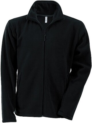 Pánská mikrofleecová mikina Kariban fleece jacket men, černá, vel. L