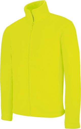 Pánská mikrofleecová mikina Kariban fleece jacket men, jasně žlutá, vel. 4XL