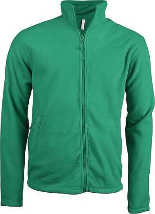 Pánská mikrofleecová mikina Kariban fleece jacket men, středně zelená, vel. M