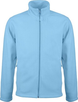 Pánská mikrofleecová mikina Kariban fleece jacket men, sv. modrá, vel. XL