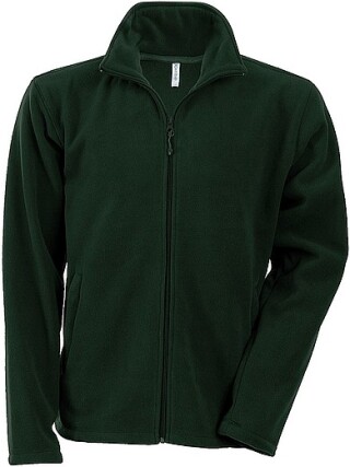 Pánská mikrofleecová mikina Kariban fleece jacket men, tmavě zelená, vel. 3XL