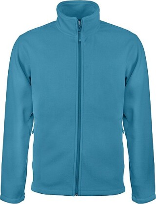 Pánská mikrofleecová mikina Kariban fleece jacket men, tyrkysová, vel. XXL