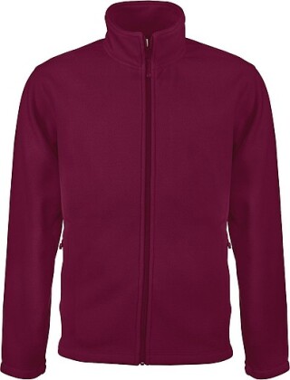 Pánská mikrofleecová mikina Kariban fleece jacket men, vínová, vel. 3XL