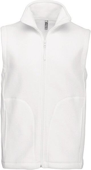 Pánská mikrofleecová vesta Kariban fleece vest men, bílá, vel. XXL