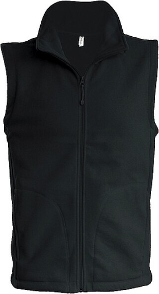 Pánská mikrofleecová vesta Kariban fleece vest men, černá, vel. M