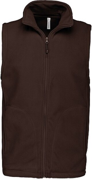 Pánská mikrofleecová vesta Kariban fleece vest men, hnědá, vel. M