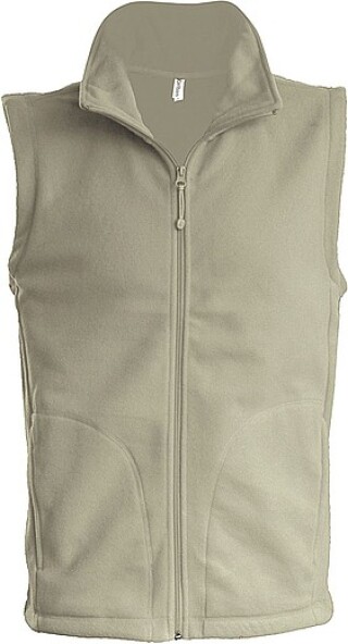 Pánská mikrofleecová vesta Kariban fleece vest men, sv. hnědá, vel. M