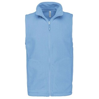Pánská mikrofleecová vesta Kariban fleece vest men, světle modrá, vel. XXL