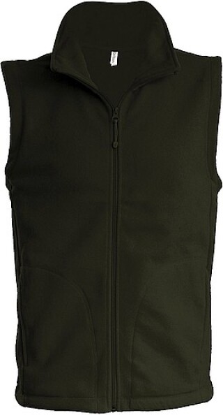Pánská mikrofleecová vesta Kariban fleece vest men, vojenská tmavá zelená, vel. 4XL