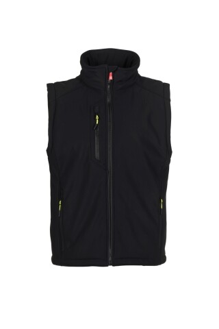 Pánská softshellová vesta PAYPER CREEK PAD VEST ULTRALITE, černá, S
