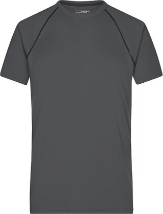 Pánské sportovní tričko James Nicholson sports T-shirt men, antracitová/černá, vel. L