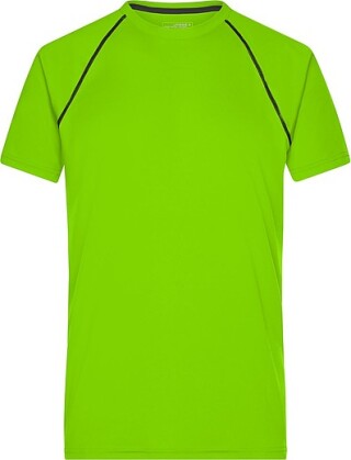 Pánské sportovní tričko James Nicholson sports T-shirt men, jasně zelená/černá, vel. XL