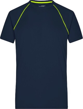 Pánské sportovní tričko James Nicholson sports T-shirt men, námořní modrá/jasně žlutá, vel. L