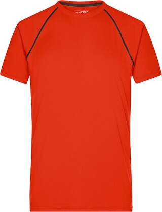 Pánské sportovní tričko James Nicholson sports T-shirt men, oranžová/černá, vel. S