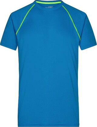 Pánské sportovní tričko James Nicholson sports T-shirt men, sv. modrá/jasně žlutá, vel. M