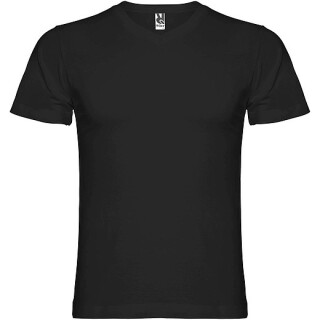 Pánské tričko s krátkým rukávem,výstřih do V, ROLY SAMOYEDO, černá, vel. S