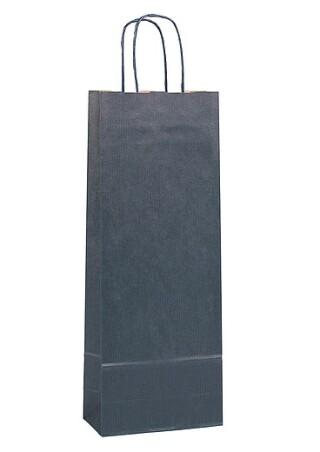 DUNEO Papírová taška na víno 14 x 8 x 40 cm, modrá