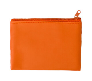 Peněženka na zip z PU kůže, oranžová