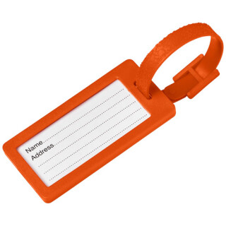 Plastová jmenovka na zavazadla, oranžová