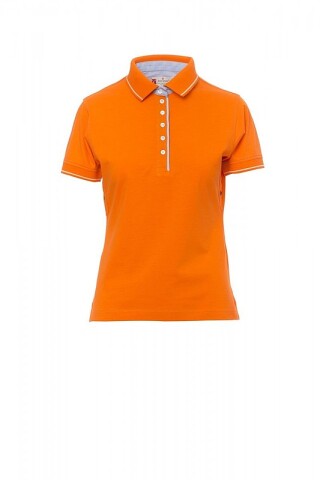 Polokošile PAYPER LEEDS oranžová/bílá, XL