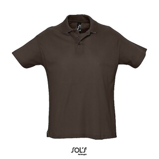 Polokošile pique SOLS SUMMER II, tmavě hnědá, XXL
