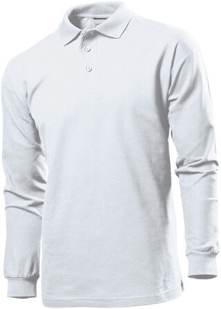 Polokošile STEDMAN POLO LONG SLEEVE MEN bílá XL