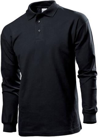 Polokošile STEDMAN POLO LONG SLEEVE MEN černá XXL