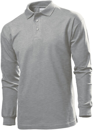 Polokošile STEDMAN POLO LONG SLEEVE MEN tmavě šedý melír XL