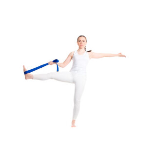 Popruh na jógu z RPET, modrý