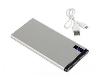Powerbank s kapacitou 10000mAh, stříbrná