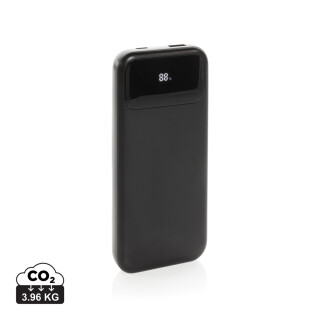Powerbanka 10000mAh s integrovanými kabely z RCS plastu, černá