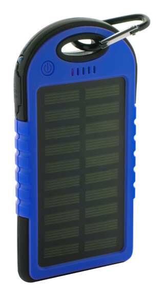 Powerbanka 4000mAh se solárním nabíjením, modrá