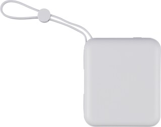 NARIA Powerbanka z recyklovaného ABS s kapacitou 20 000 mAh, bílá