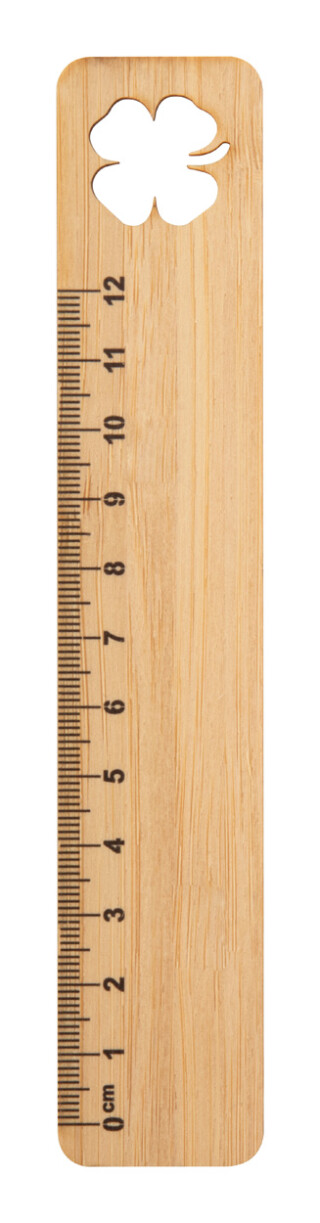 Pravítko 12cm, překližka, motiv čtyřlístek