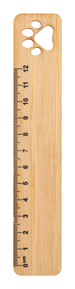 Pravítko 12cm, překližka, motiv tlapky