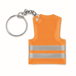 Přívěšek na klíče ve tvaru reflexní vesty, fluo oranžová