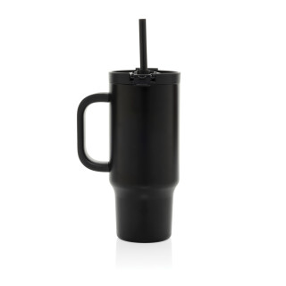 Recyklovaný nepropustný kompaktní termohrnek 480ml, černá