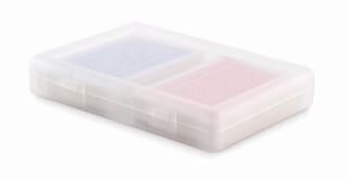Sada klasických hracích karet, transparentní