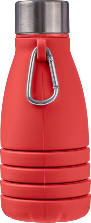 Silikonová skládací láhev 550 ml, červená