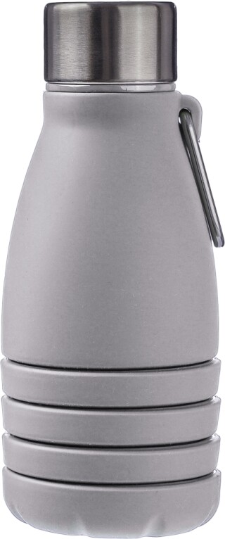 Silikonová skládací láhev 550 ml, šedá