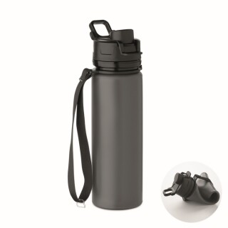 Silikonová sportovní láhev 500 ml,, tmavě šedá