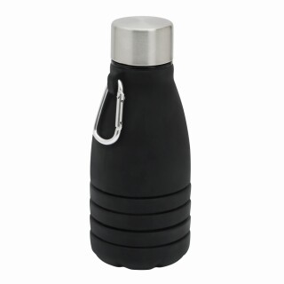 Skládací láhev na pití 550 ml, černá