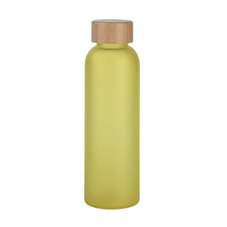 Skleněná láhev na pití, 500ml, transparentní žlutá