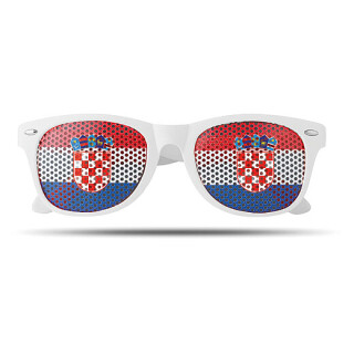Sluneční brýle s vlajkou Chorvatska, bílá